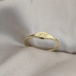 Gepersonaliseerde dubbele initiaalring | Initialen paar gegraveerd | Bijpassende ringen | Cadeau voor BFF | Cadeau bruidsmeisje afbeelding 13