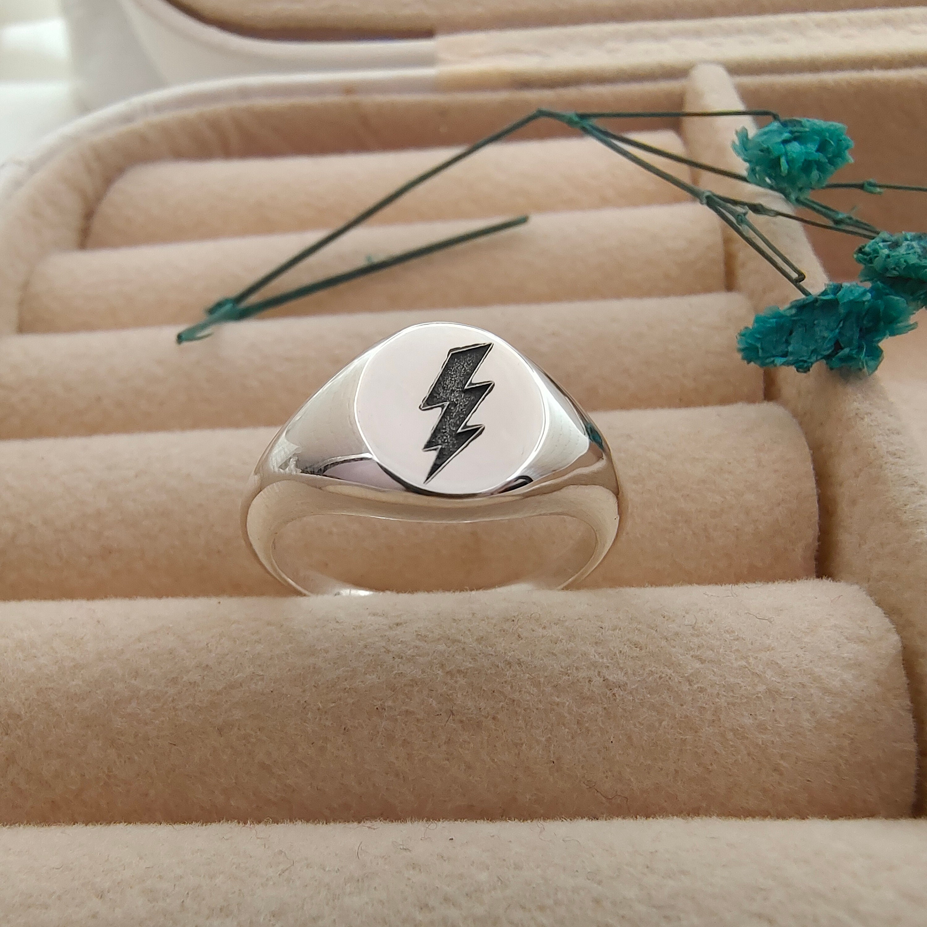Sterling silver lightning bolt ring online