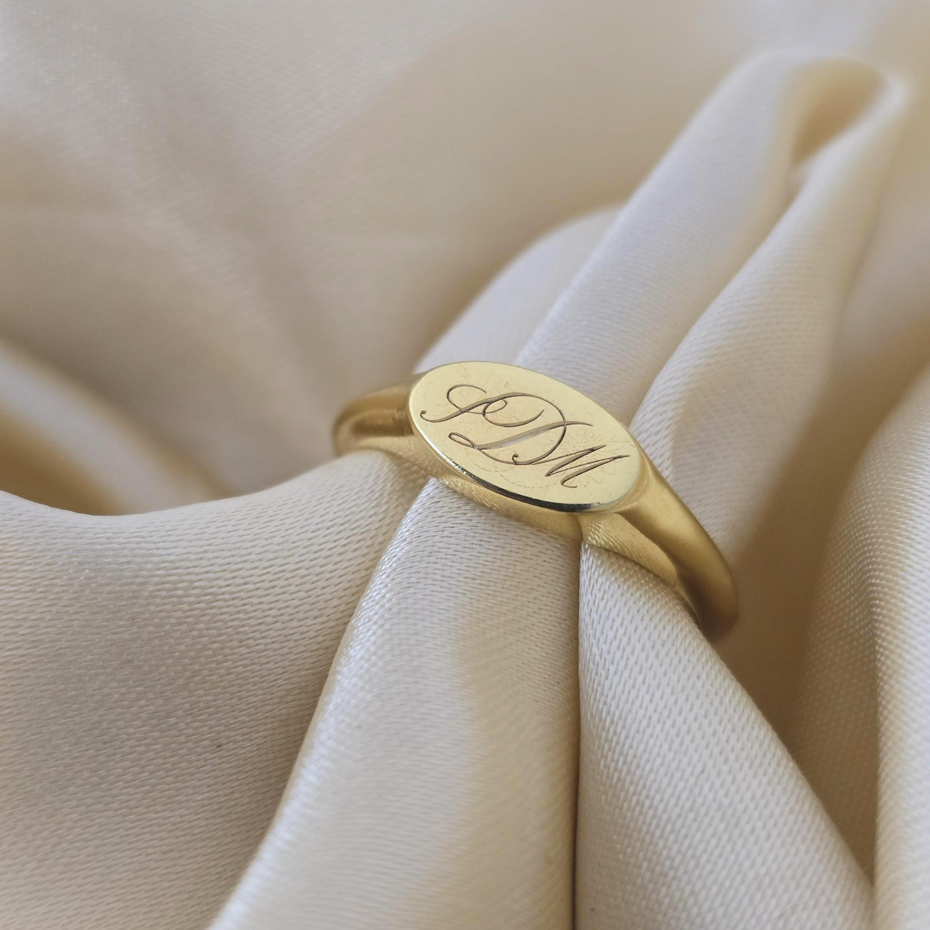 Personalized Monogram Ring | Custom Initials Rings | Double Initials ...