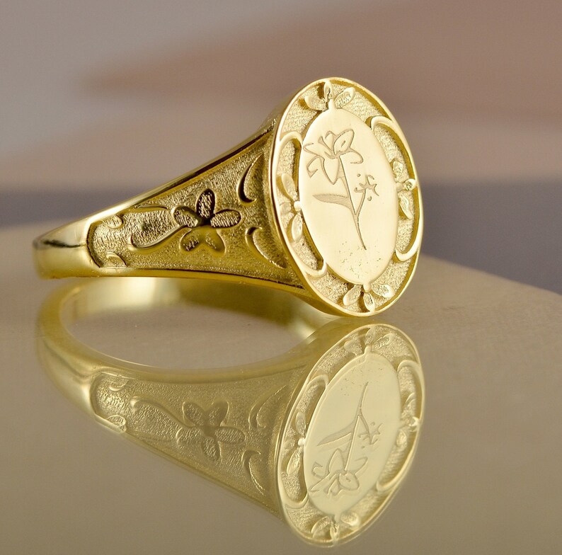 Flower Ring Botanical Flowers Sterling Silver Flower Etsy