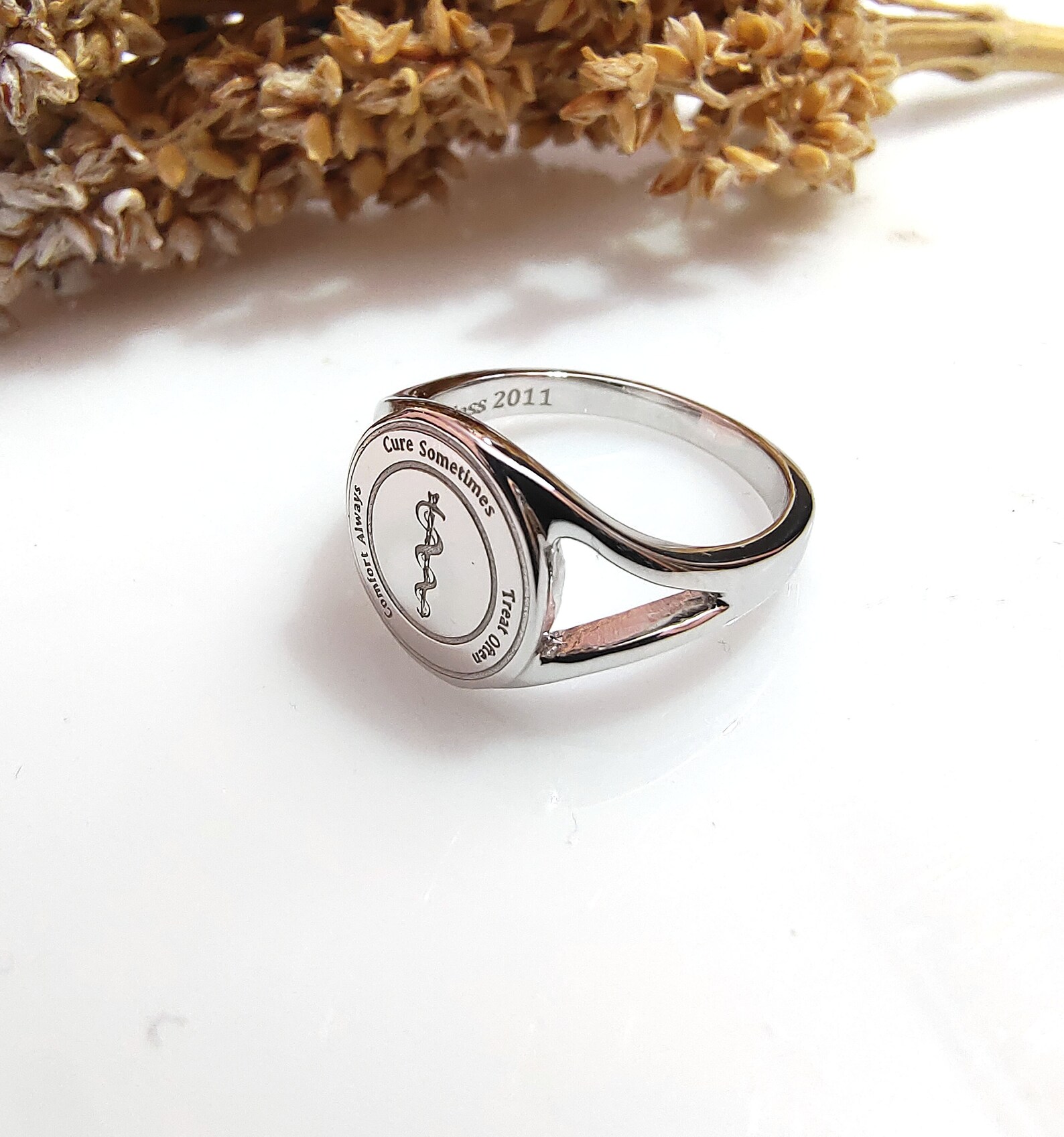 Medical Symbol Ring Personalized Ring Medical Jewelry Etsy