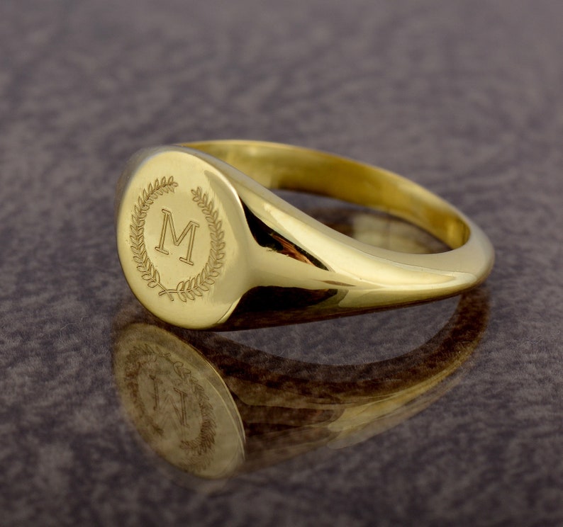 Sterling Silver Personalized Initial Ring Personalized Etsy