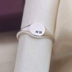 Custom Initial Ring | Men Women's Ring | Engraved Signet Ring | Minimalist Ring | Personalized Gifts