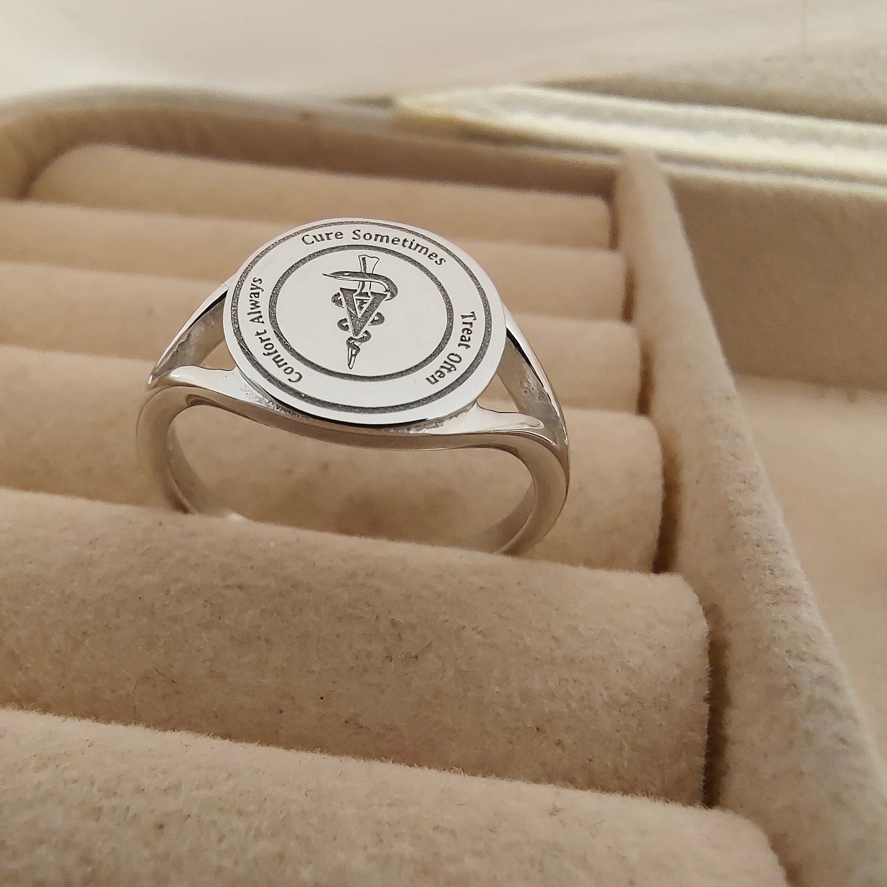 Caduceus signet best sale ring