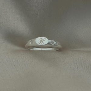 Personalisierte Initial Ring | Buchstabenring | Namensring | 14K Gold dünner Ring | 925 Gestempelt | Geschenk für sie