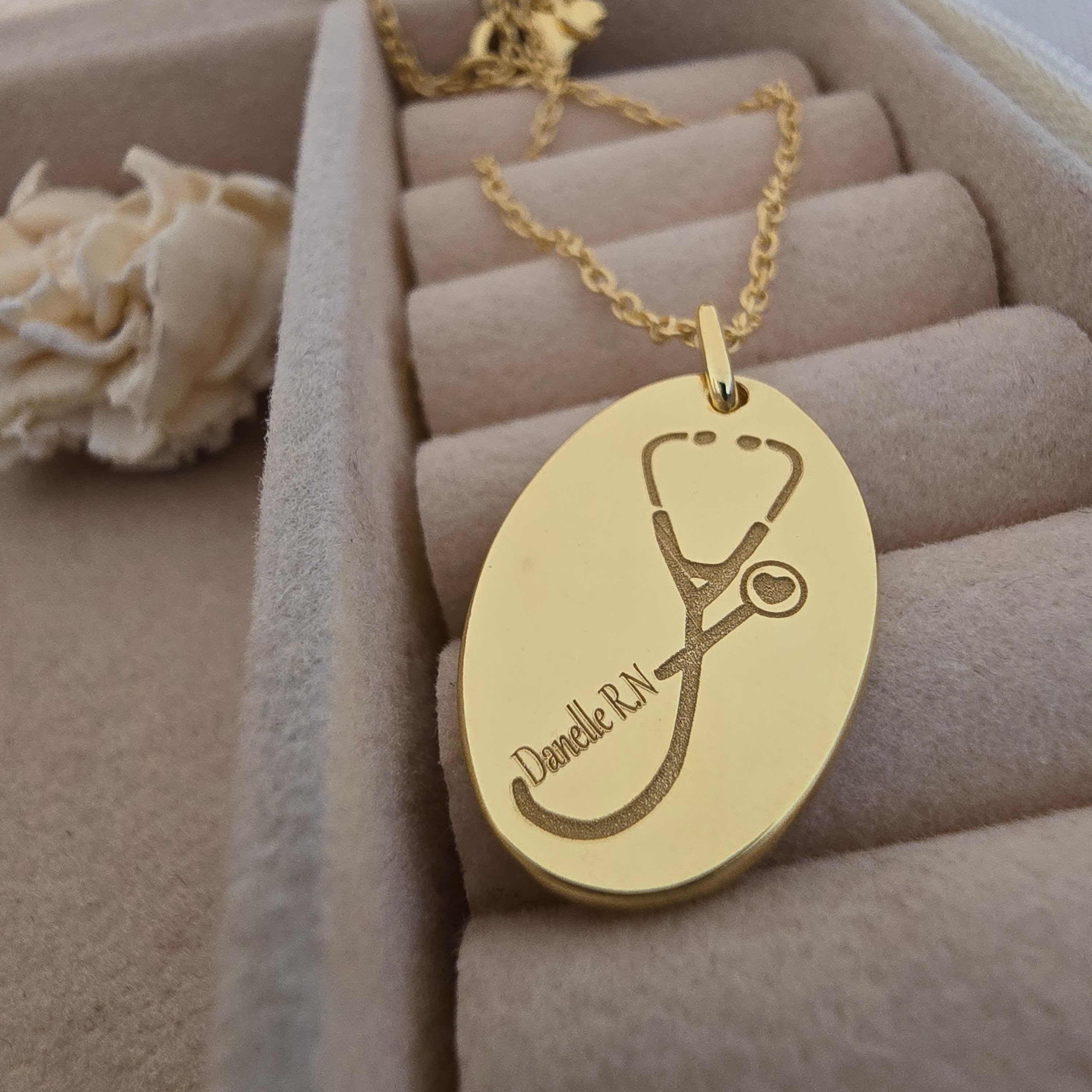 Buy Stethoscope Necklace Silver Personalized Stethoscope Name Necklace Nurse Gift Nurse Necklace Doctor Medical Student Graduation Gift Online in India Etsy