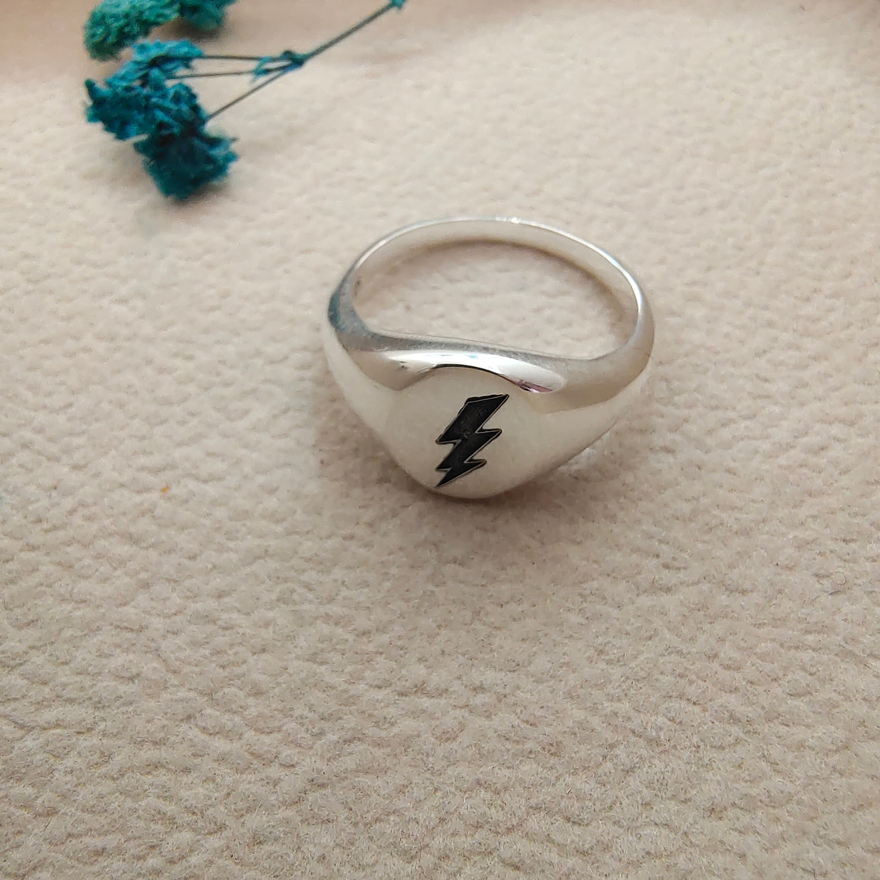 Lightning Bolt Stainless Steel Ring – GTHIC