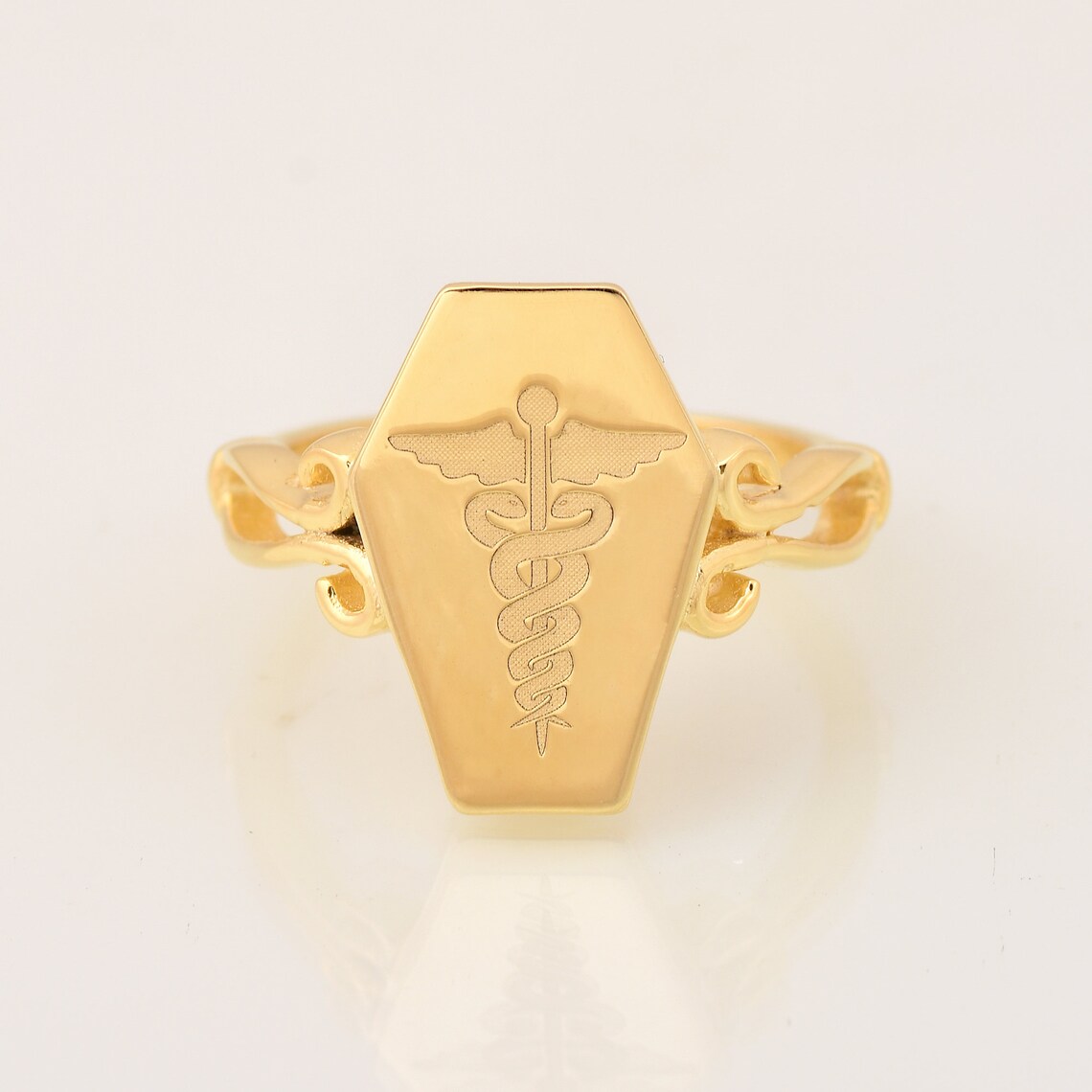 Medical Symbol Ring Medical Jewelry Caduceus Ring Health Etsy