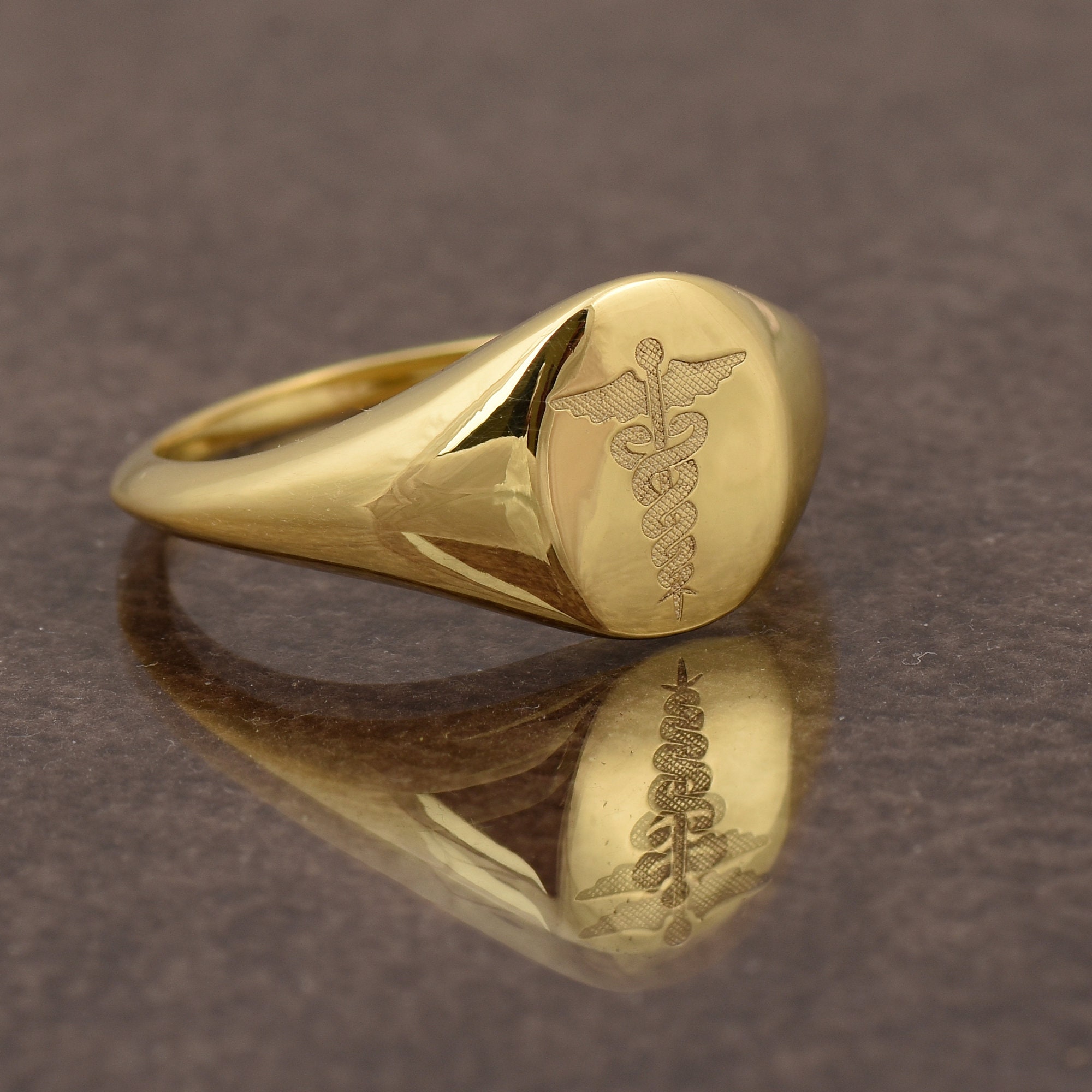 Medical Symbol Ring Medical jewelry Caduceus Ring Health Etsy