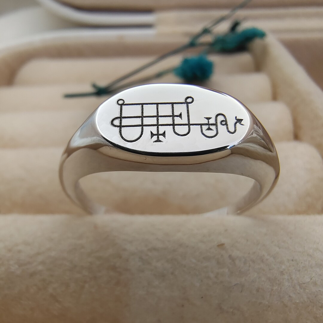 925 Sterling Silver Bune Sigil Ring, Protection Jewelry, Bune Sigil ...
