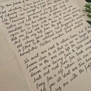 Personalized Handwritten Letter with Wax Seal Handmade Paper Handwriting Note Letter Love Letter Birthday Personalized Gift for Mom Wife her