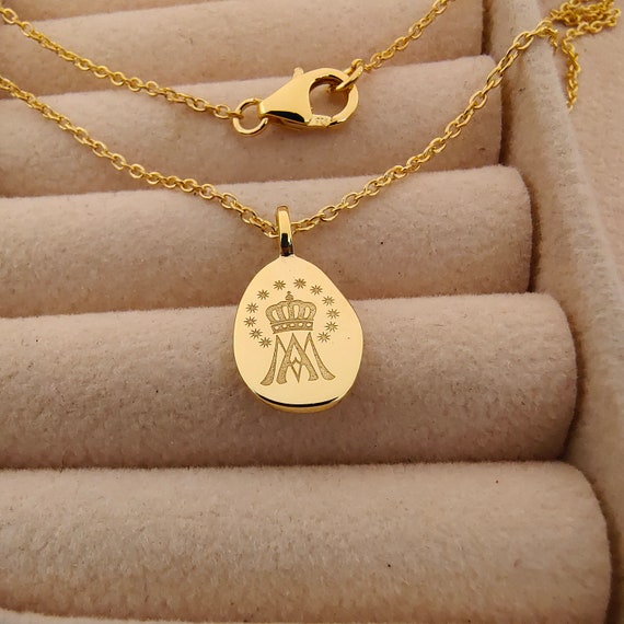Buy Marian Necklace Sterling Silver Catholic Pendant Mother Mary