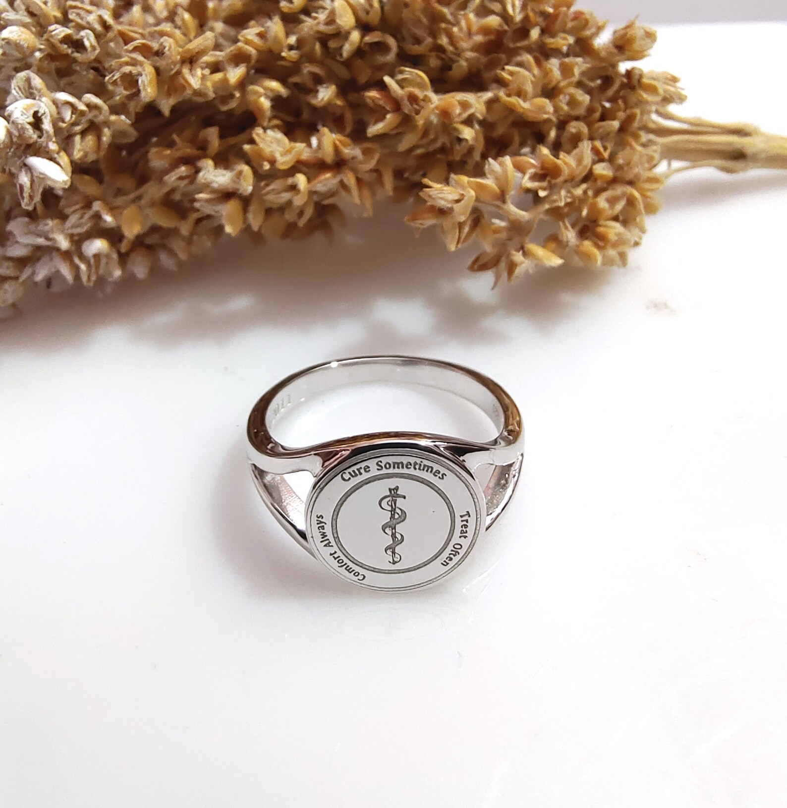 Medical Symbol Ring Personalized Ring Medical Jewelry Etsy