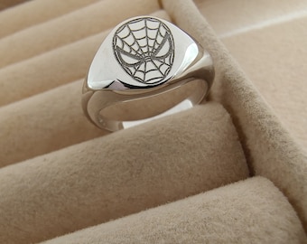 Spiderman Ring .925 Sterling Silver.superhero Comic!! - Etsy Spiderman Ring .925 Sterling Silver.superhero Comic!! - Etsy