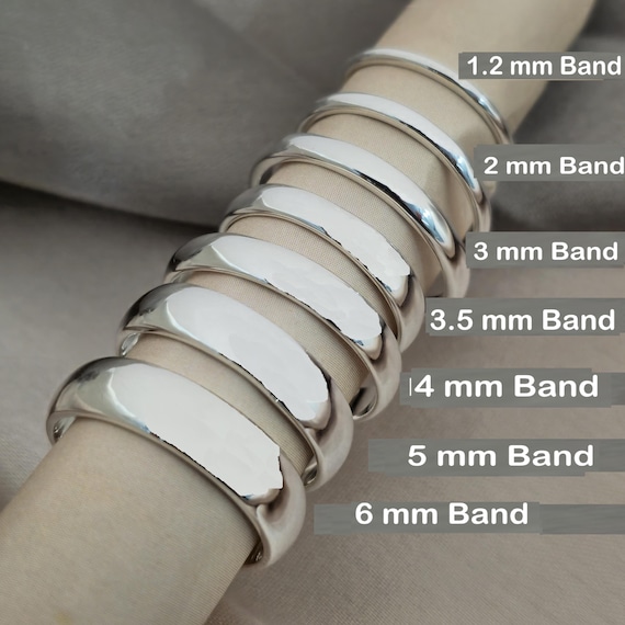 Sterling Silver Comfort Fit Band | Wedding Band For Men Women | Dome Band | 1.2 mm-7 mm Sizes