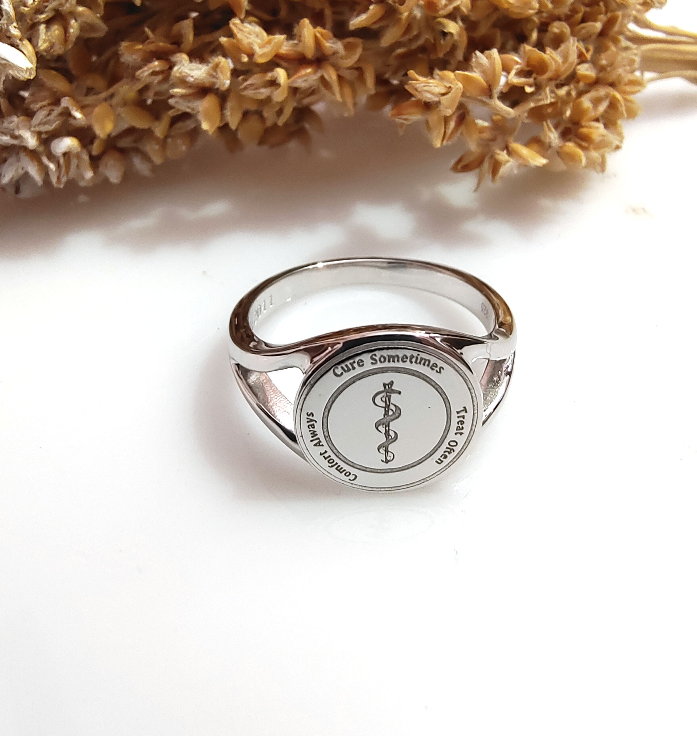 Medical Symbol Ring Personalized Ring Medical Jewelry Etsy UK