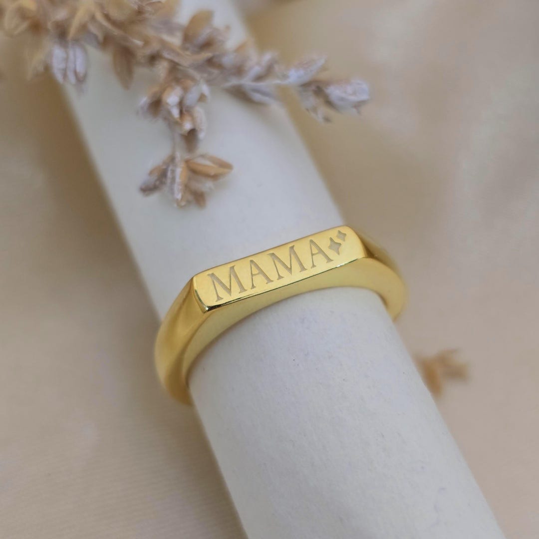 Mama Rind Mama Ring | Dainty Mama Ring 14k Gold | New Mom Gift | Minimalist Mom ...