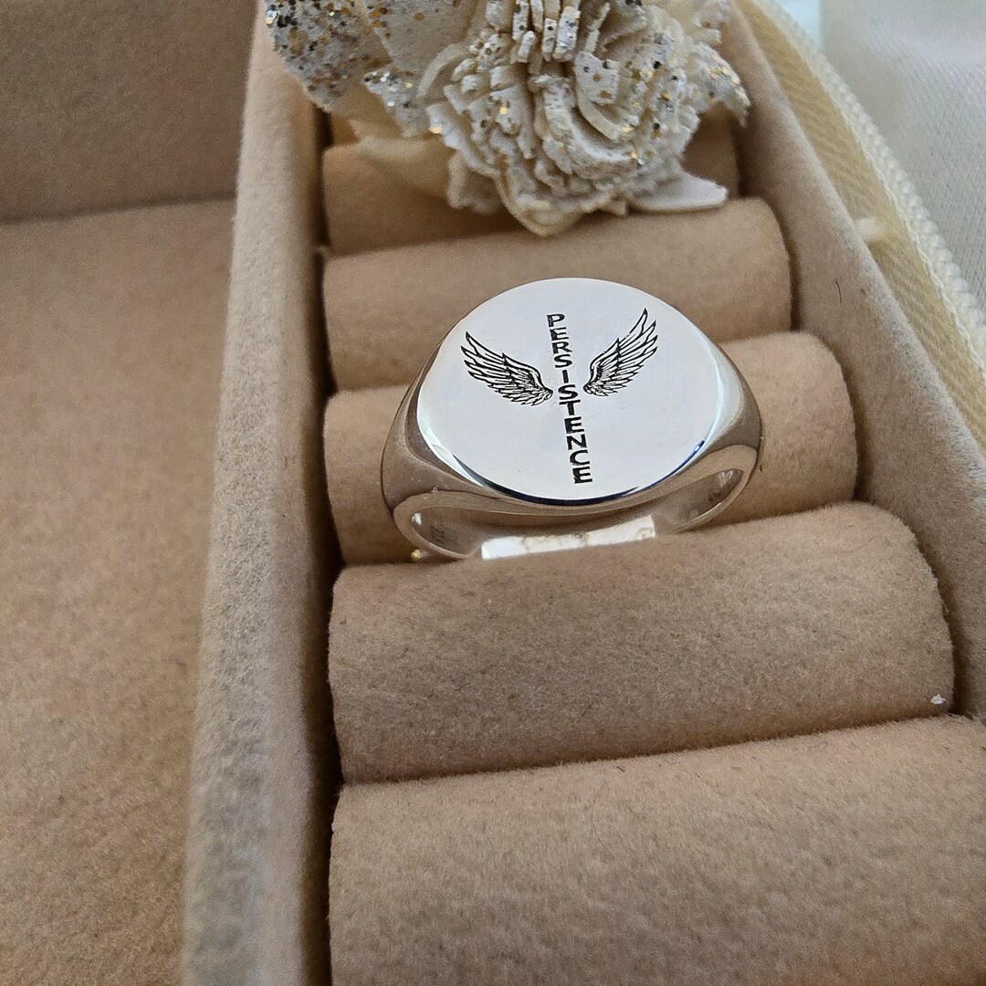 Ring Motivation Persistence Wings Ring Sterling Silver Motivation Ring, Gift for ...