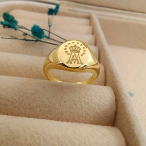 Heart ring 2024 with cross inside