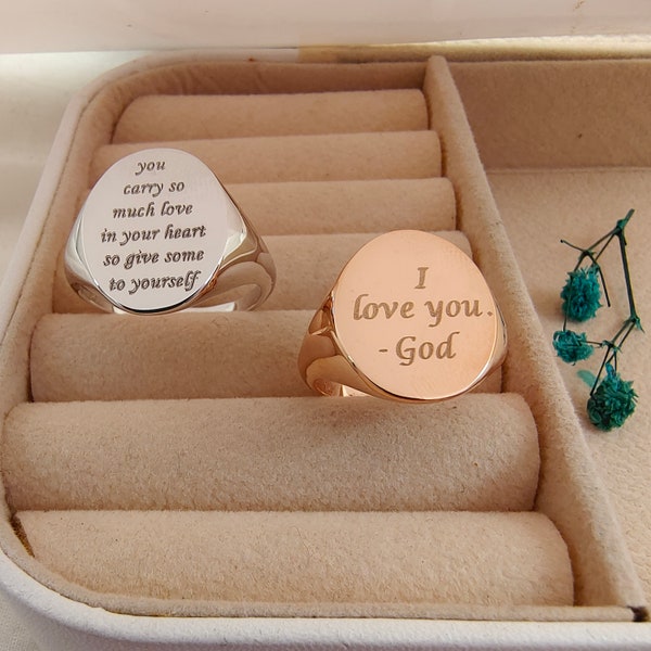 Custom Quotes Ring Etsy