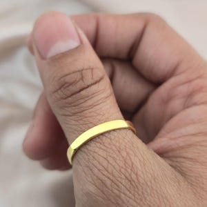 Tunn vigselring i 14 karat guld | Comfort Fit 3 mm-ring | Stapelring | Graverbara ringar | Minimalistisk ring