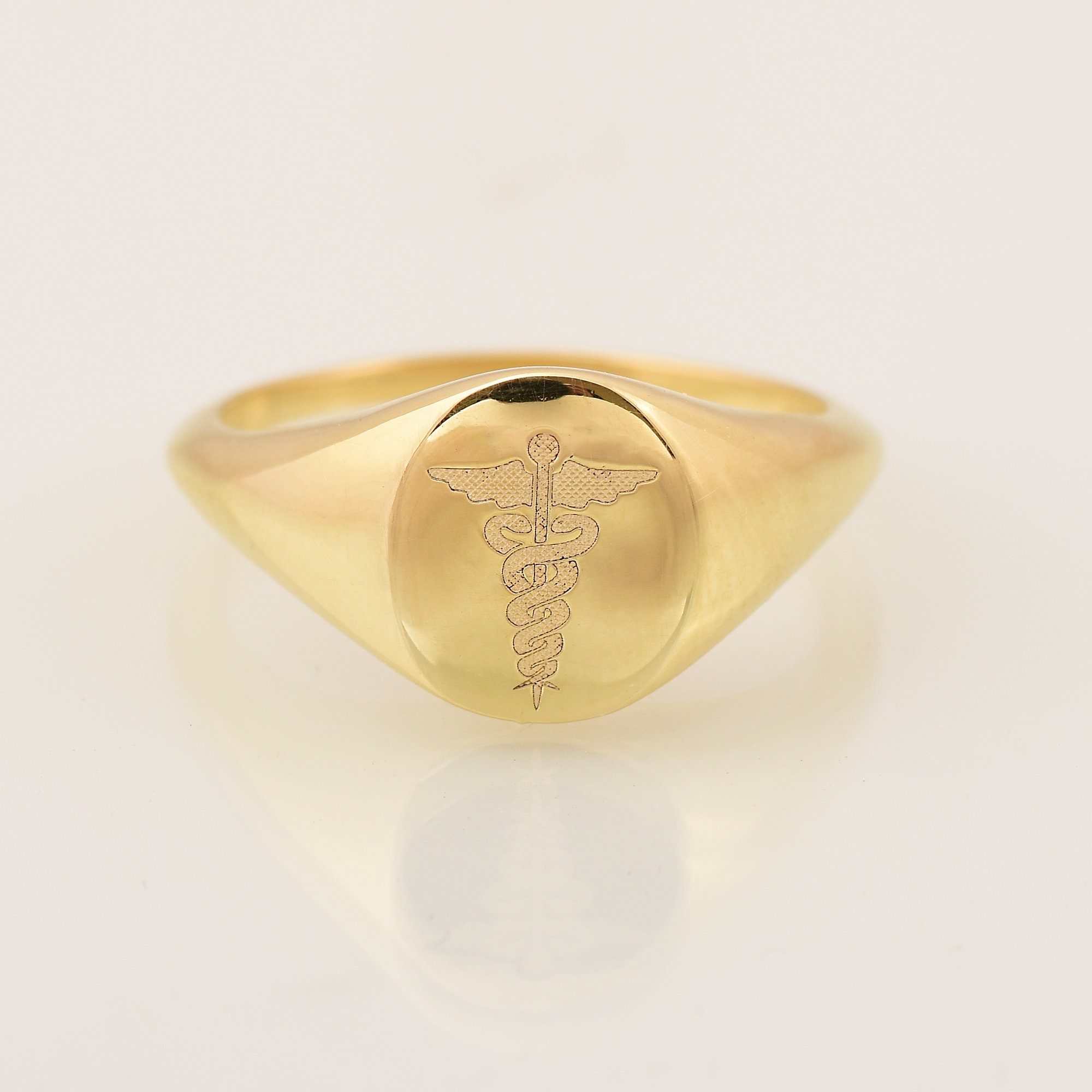 Medical Symbol Ring Medical jewelry Caduceus Ring Health Etsy
