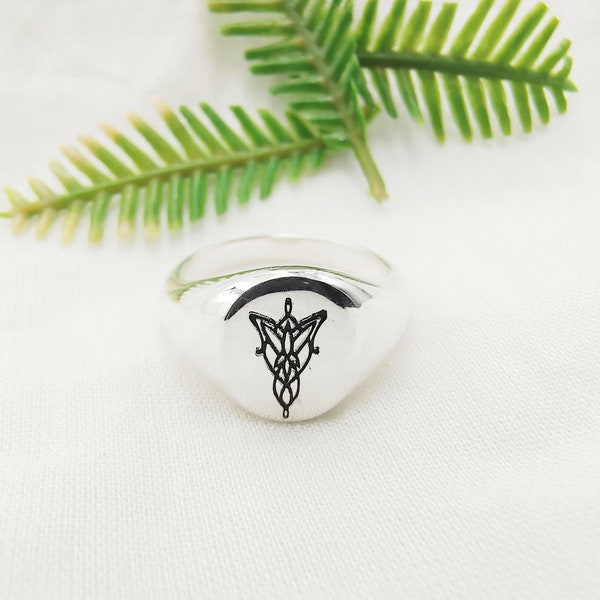 Arwen Evenstar LOTR Ring, 925 Sterling Silver, Lord Of The Ring, Gift for Elvis Queen Lover Jewelry, LOTR Jewelry, Elvish Ring