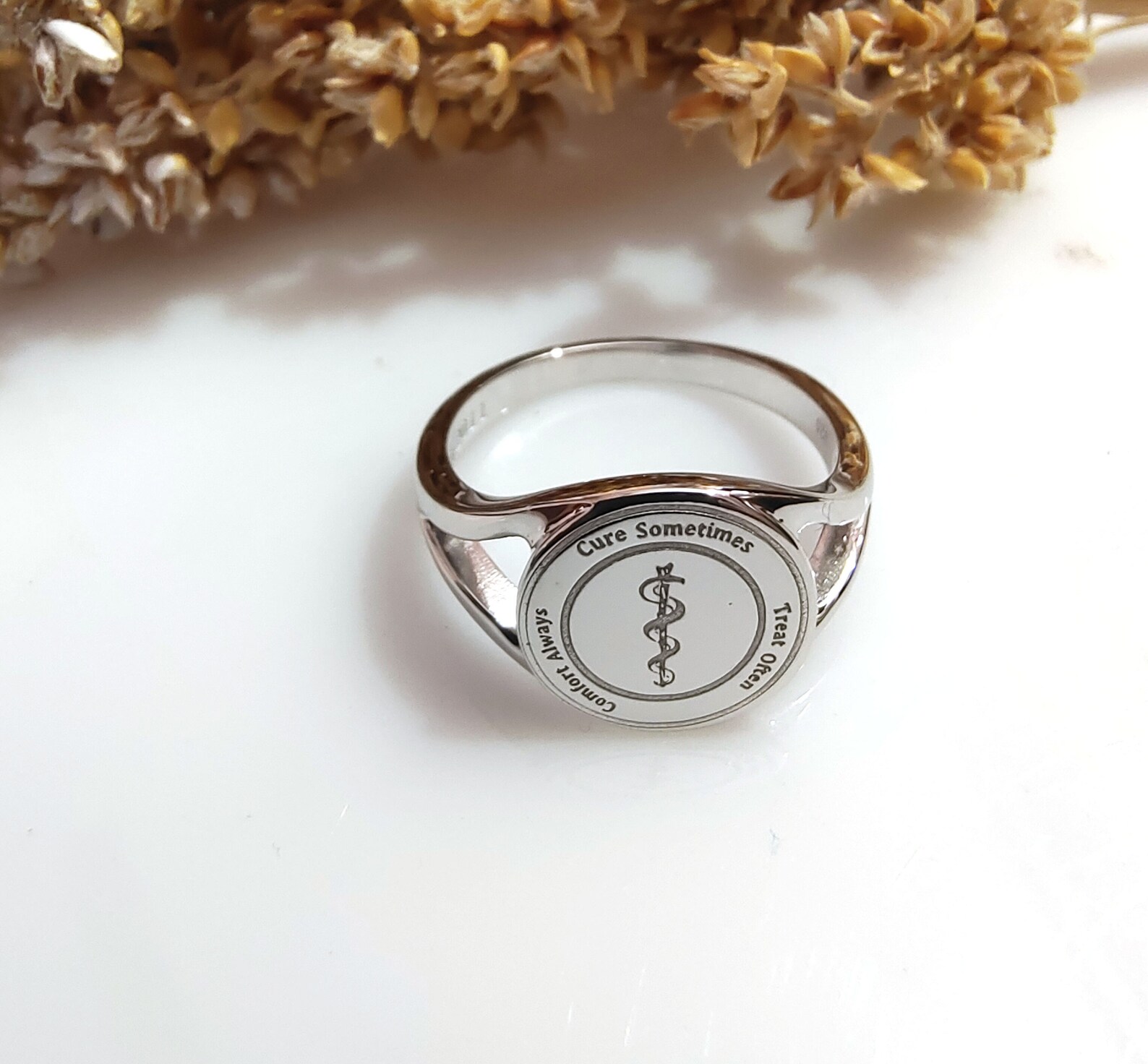 Medical Symbol Ring Personalized Ring Medical Jewelry Etsy