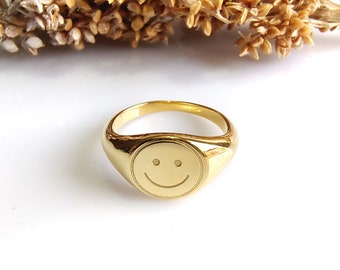 Smiley Face Ring | Etsy Smiley Face Ring | Etsy