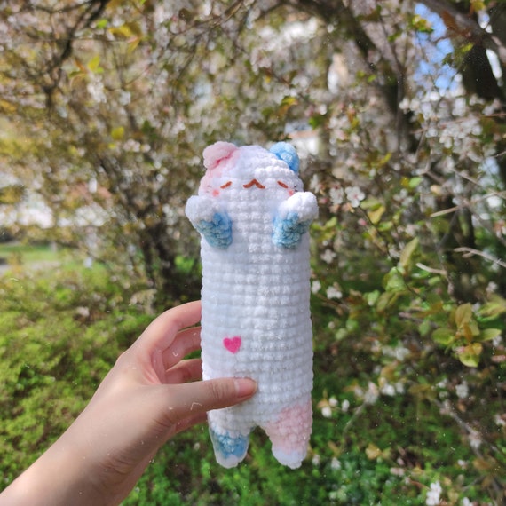 Calico Nyanko Long Kitty Amigurumi Pattern, adorable peluche de