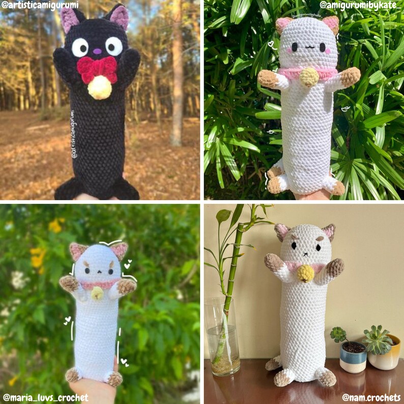 Jumbo Grumpy Cat Crochet Pattern | Long Cat Amigurumi Plush | PDF ...