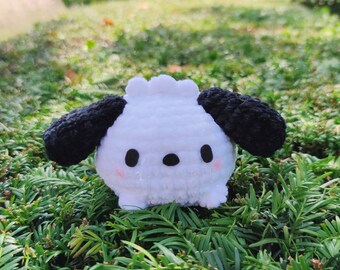 Chubby Puppy Floofball Pattern, kawaii amigurumi puppy plush, mochi crochet pattern