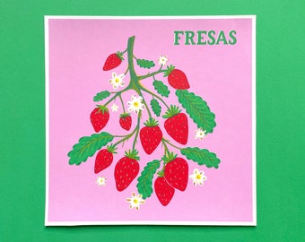 Strawberry / Fresas Screen Print