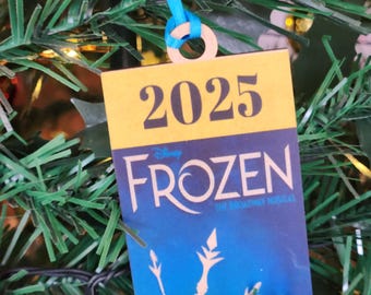 Broadway 'Frozen' Wooden Ornament, Theater Christmas Decor