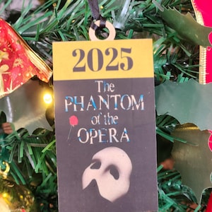 Broadway Wooden Ornament, Theater Christmas Ornament, The Phantom of the Opera