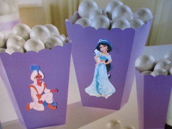 10 Jasmine And Aladdin Themed Popcorn Boxes Princess Jasmine Etsy
