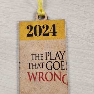 Broadway Wooden  Ornament, Broadway Inspired ornament, Theater themed Christmas ornament, Broadway Program Ornament, Holiday ornament