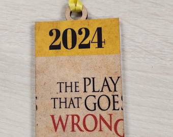 Broadway Wooden Ornament, 'The Play That Goes Wrong' Theater Gift