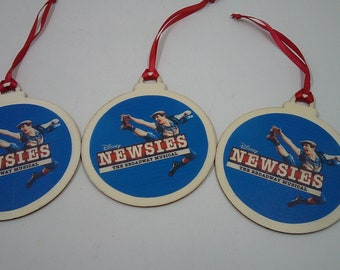 Wood Broadway Newsies Ornament, Broadway Inspired ornament, Choose quantity