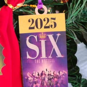 Broadway 'Six' Program Wooden Ornament, Theater Gift