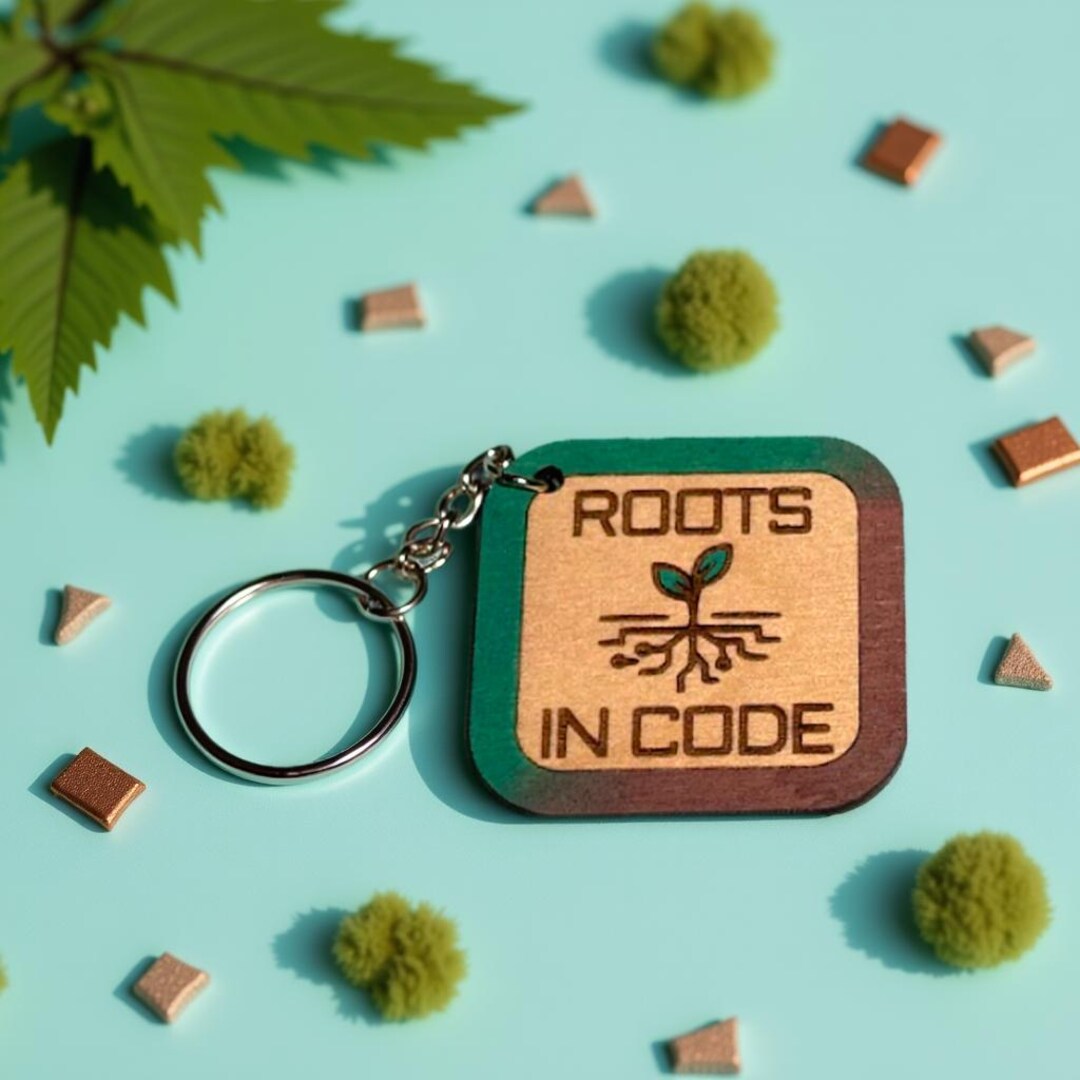 Root Keychain Hand-painted
