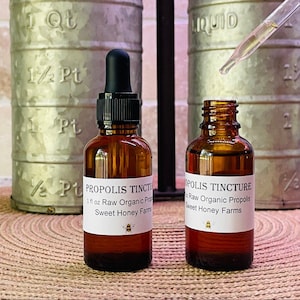 Sweet Honey Farm  1 oz Raw Organic Propolis Tincture - Alcohol