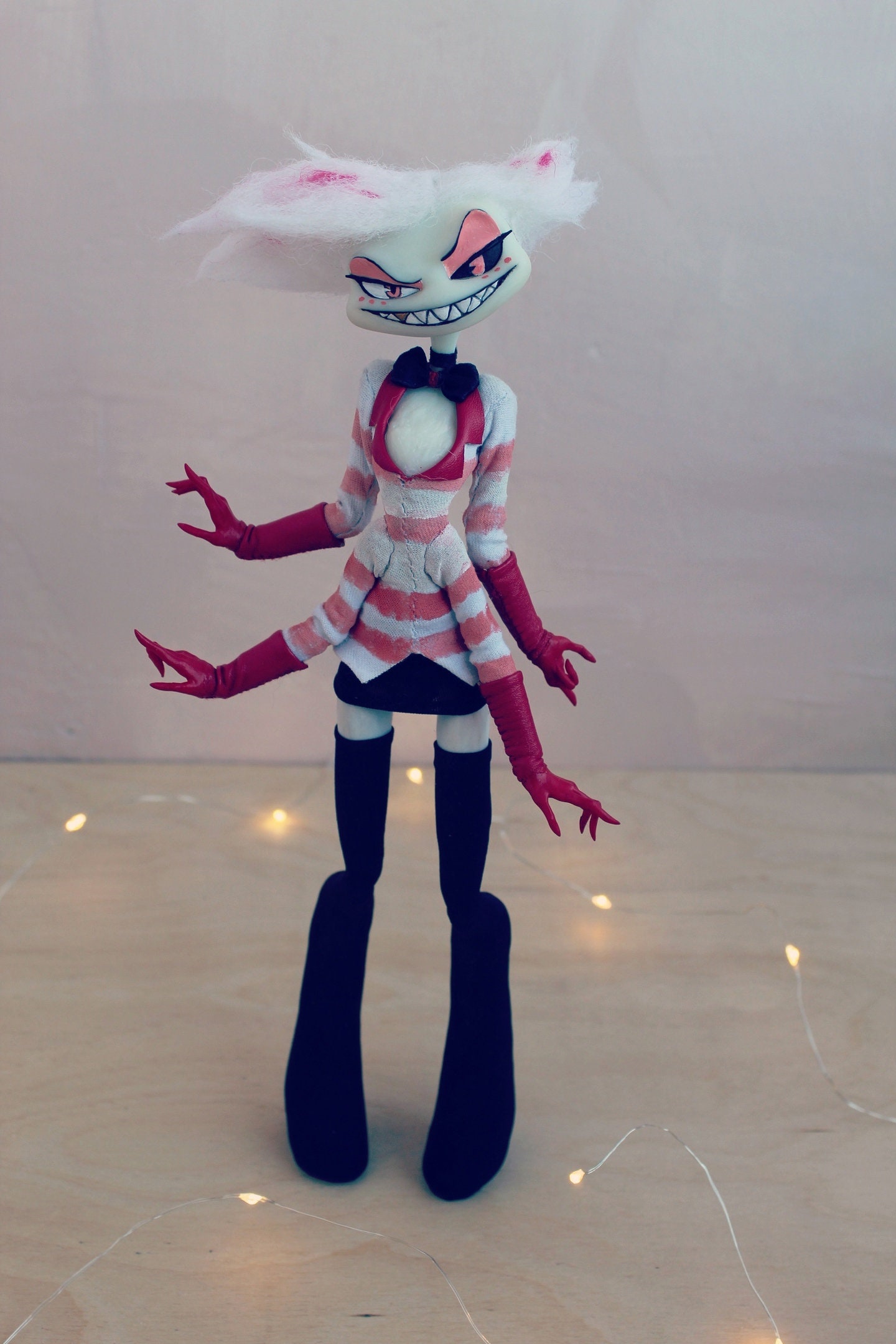 Hazbin Hotel / Angel Dust / Repaint monster high doll / Custom Etsy