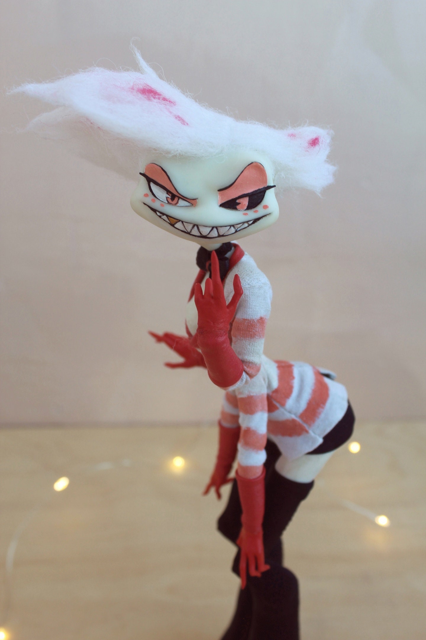 Hazbin Hotel / Angel Dust / Repaint monster high doll / Custom Etsy