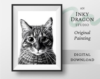 Tabby Cat Art Print ∙ Digital Download Printable