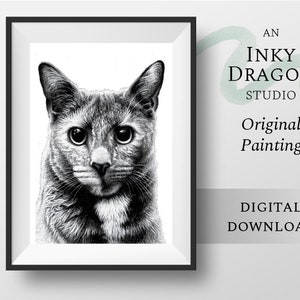 Tortoiseshell Cat Art Print ∙ Digital Download Printable