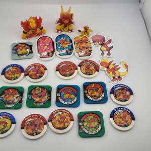 Magby Magmar Magmortar Lot Figures Pokemon Center Tomy Bandai Toys Coins Tokens Battrio image 2