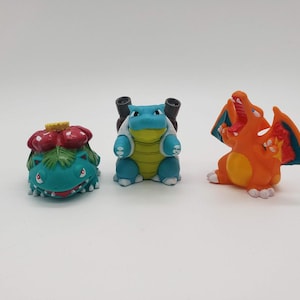 Venusaur, Blastoise and Charizard Finger Puppet figures Bandai