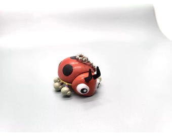 Vintage Ledyba Nintendo Keychain Pokemon Center Figure #17