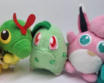 Vintage Bandai Pokemon Friends Plush Jolteon Carterpie